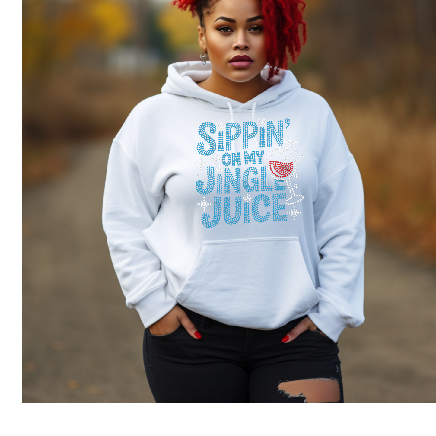Rhinestone Sippin on my Jingle Juice